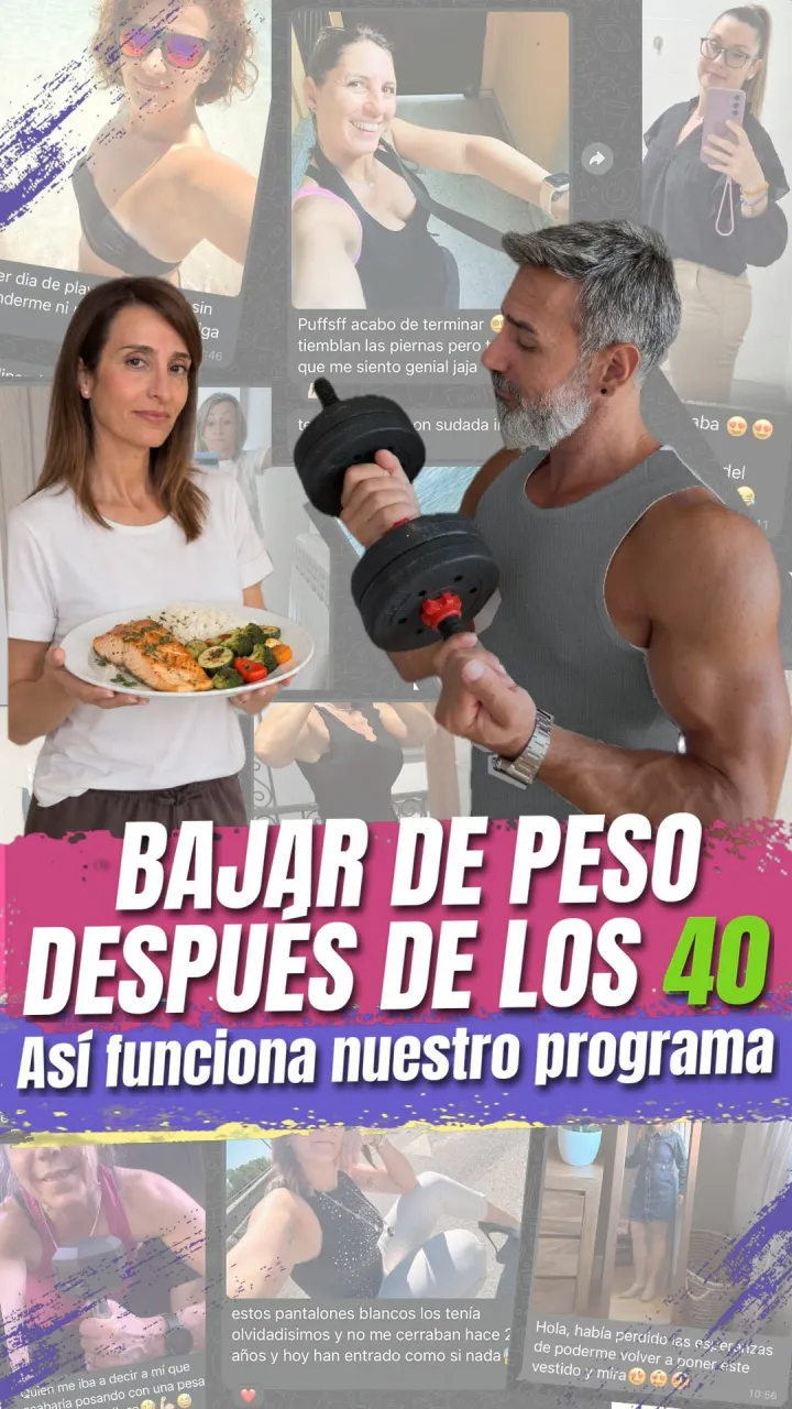 Portada del vídeo: bajar de peso después de los 40, así funciona nuestro programa